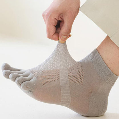 Chaussettes chevilles à cinq orteils en maille de coton pur (3 paires) - image 16