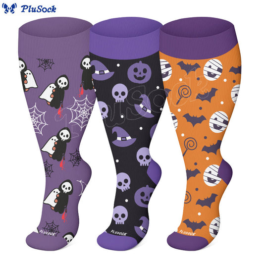 Chaussettes de compression mignonnes de style Halloween grande taille - image 0