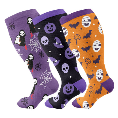 Chaussettes de compression mignonnes de style Halloween grande taille - image 4