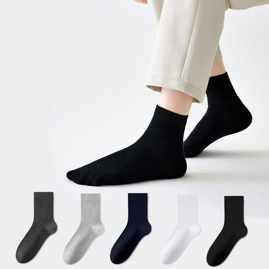 Chaussettes respirantes antibactériennes en pur coton (5 paires)
