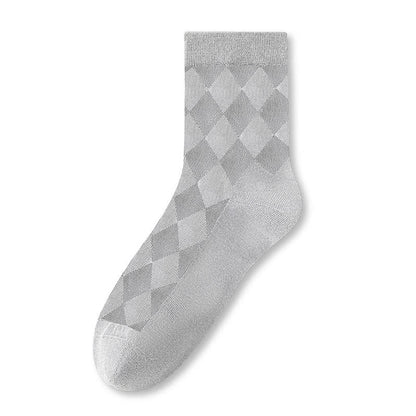 Chaussettes mi-mollet respirantes en pur coton (7 paires) - Gris clair - EU40-44 (US7-10) - image 5