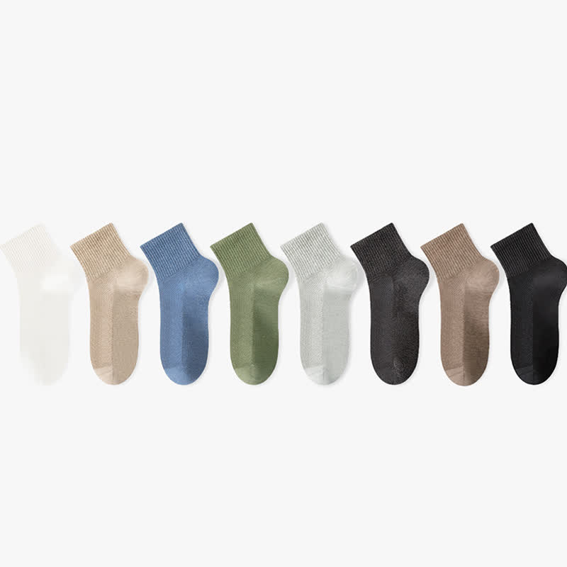 Chaussettes fines et respirantes en pur coton (7 paires) - Multicolore - EU40-45 (US7-11) - image 1