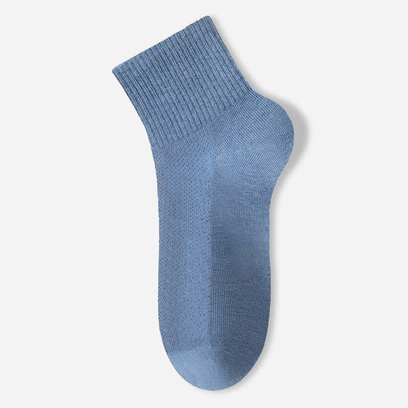 Chaussettes fines et respirantes en pur coton (7 paires) - Bleu - EU40-45 (US7-11) - image 10