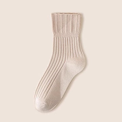 Chaussettes courtes amples en coton avec bordure ondulée (4 paires)