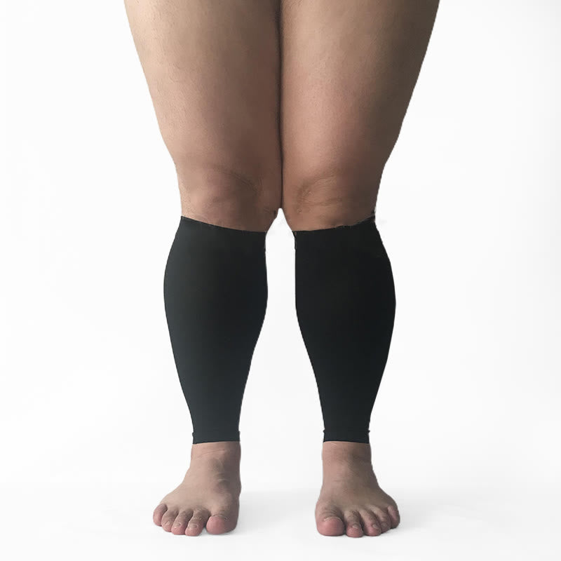 Lot de chaussettes de compression hautes taille plus + manchons pour mollets - image 5