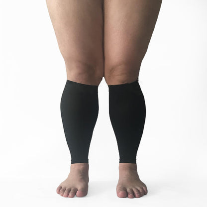 Lot de chaussettes de compression hautes taille plus + manchons pour mollets - image 5