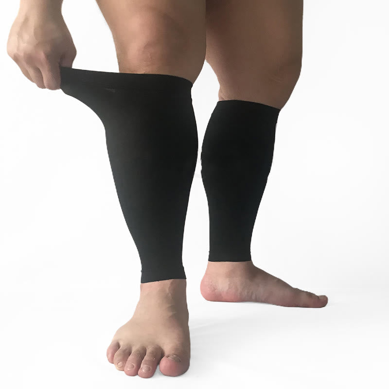 Lot de chaussettes de compression hautes taille plus + manchons pour mollets - image 6
