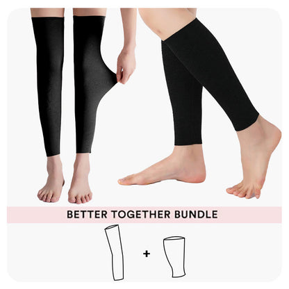 Lot de manchons de compression pour mollets et cuisses en modal uni - image 0