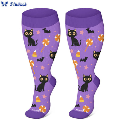 Chaussettes de compression grande taille série fantômes d'Halloween (3 paires) - image 3
