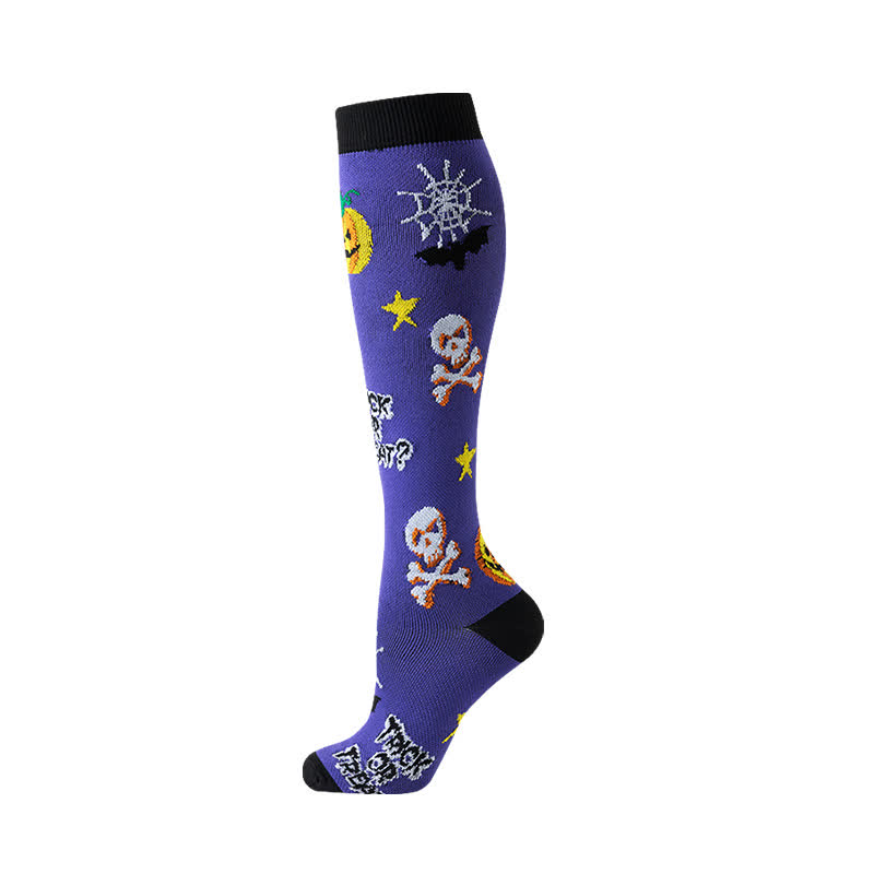 Chaussettes de compression Halloween Skull Ghost Series (5 paires) - image 4