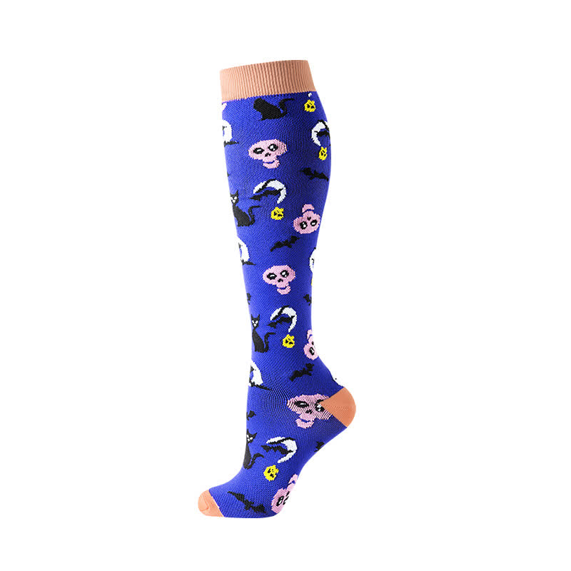 Chaussettes de compression Halloween Skull Ghost Series (5 paires) - image 1