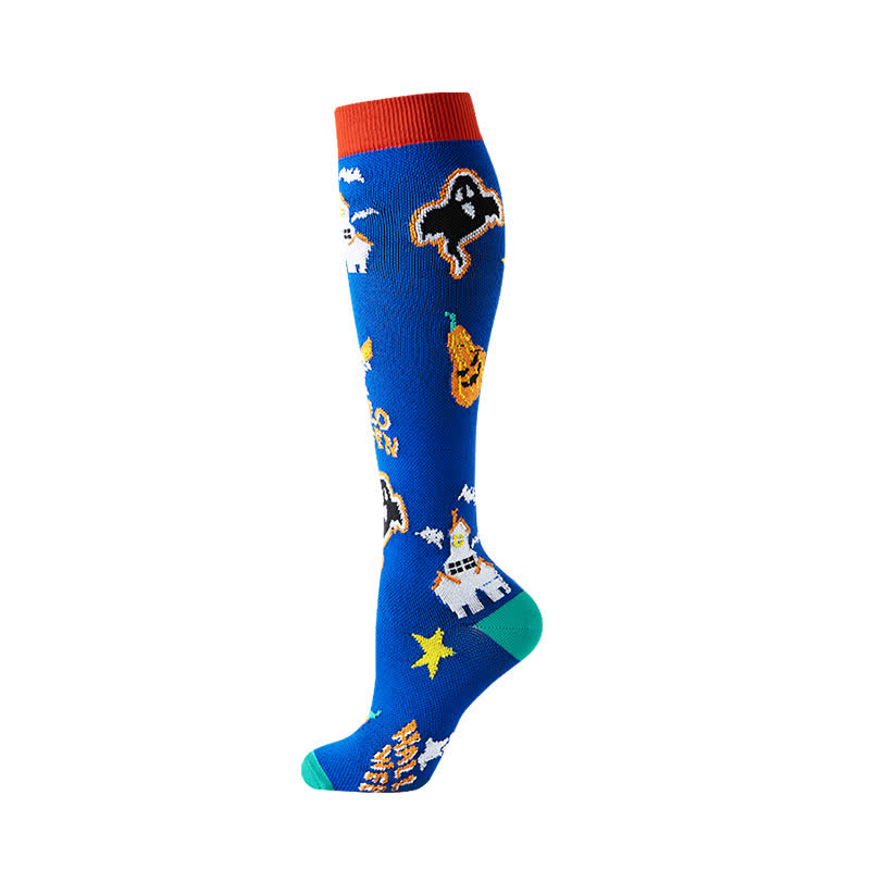 Chaussettes de compression Halloween Skull Ghost Series (5 paires) - image 3