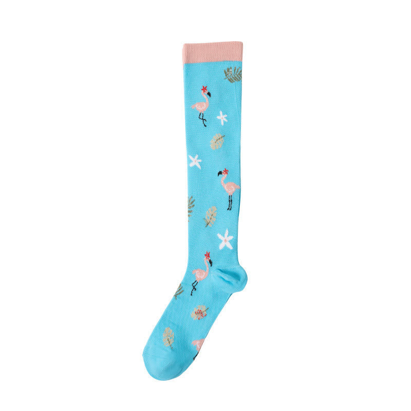 Chaussettes de compression à imprimé animal et plante (6 paires) - Bleu - S/M - image 3