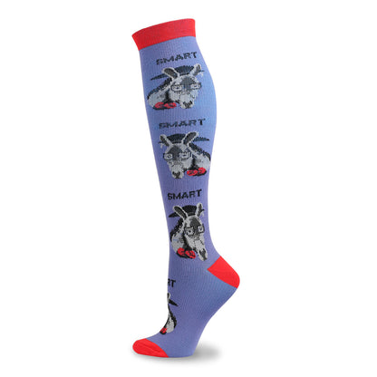 Chaussettes de compression à imprimé animal de dessin animé amusant (5 paires) - Violet - S/M - image 2