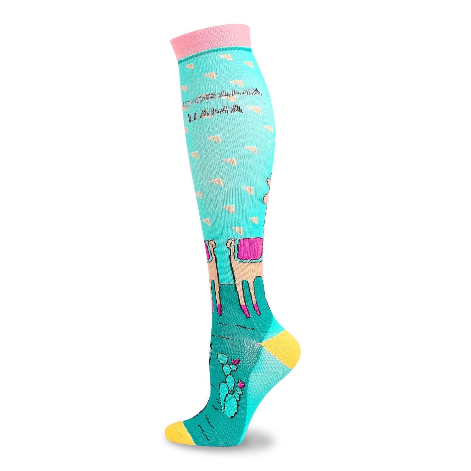 Chaussettes de compression à imprimé animal de dessin animé amusant (5 paires) - Vert - S/M - image 10