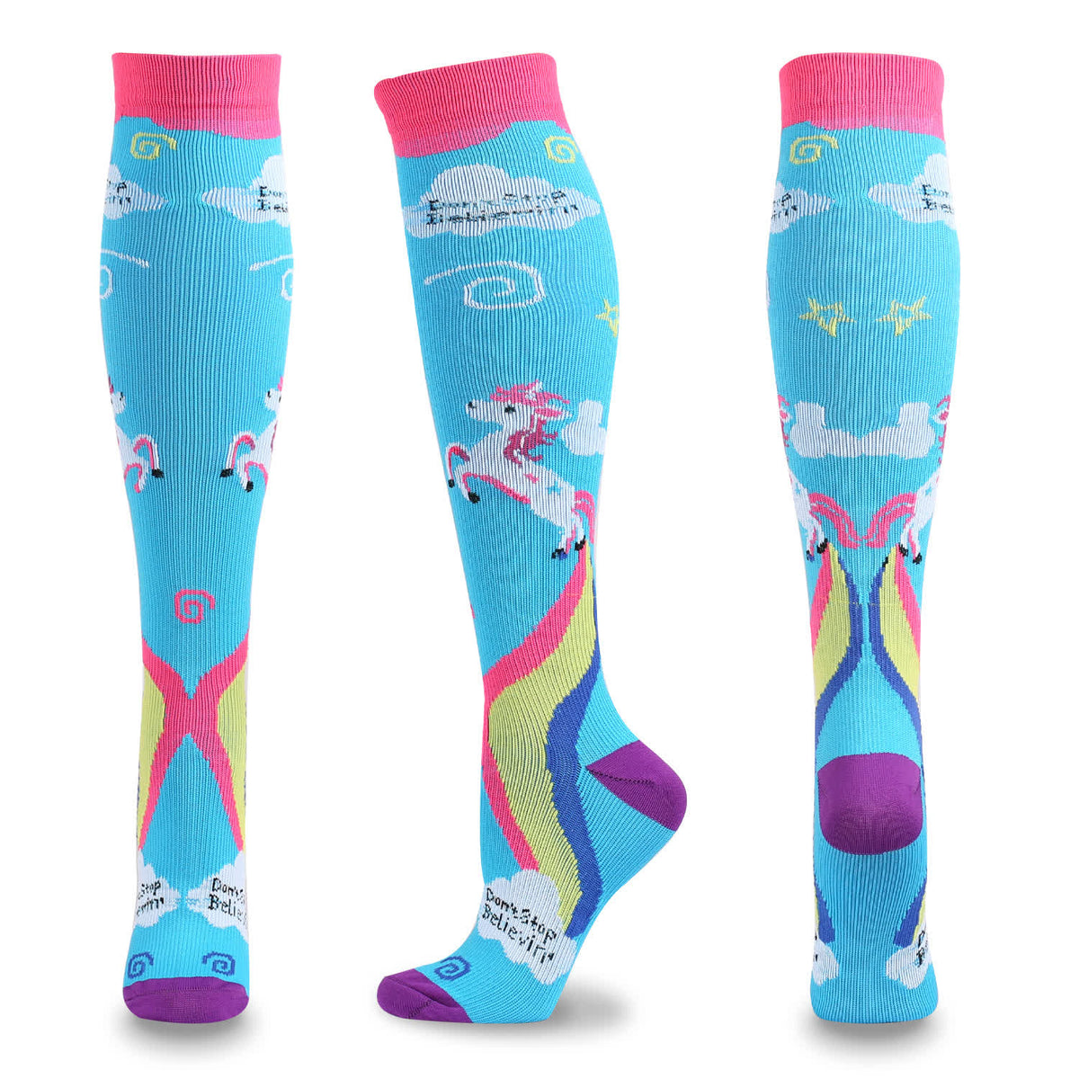 Chaussettes de compression à imprimé animal de dessin animé amusant (5 paires) - image 14
