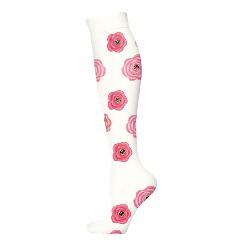 Chaussettes de compression Blooming Flowers (6 paires) - Blanc-A - S/M - image 2