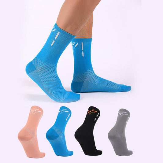 Chaussettes de compression sport à séchage rapide (4 paires) - Multicolore - EU39-45 (US6-11) - image 0