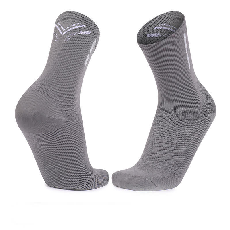 Chaussettes de compression sport à séchage rapide (4 paires) - Gris - EU39-45 (US6-11) - image 4