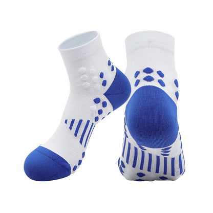 Chaussettes de compression pour le cyclisme avec maintien ciblé (4 paires) - Blanc et bleu - EU39-44 (US6-10) - image 8