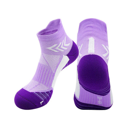 Chaussettes de compression à imprimé graphique pour la course à pied (4 paires) - Violet - EU39-44 (US6-10) - image 9