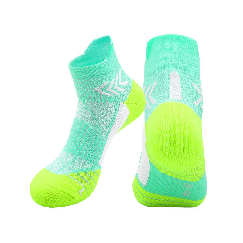 Chaussettes de compression à imprimé graphique pour la course à pied (4 paires) - Vert - EU39-44 (US6-10) - image 8