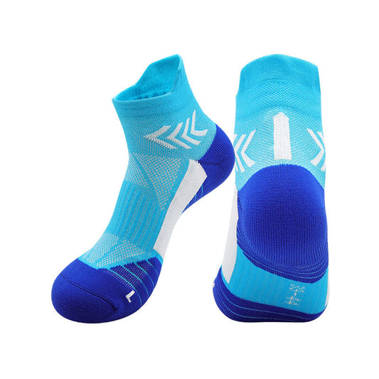 Chaussettes de compression à imprimé graphique pour la course à pied (4 paires) - Lac Bleu - EU39-44 (US6-10) - image 0