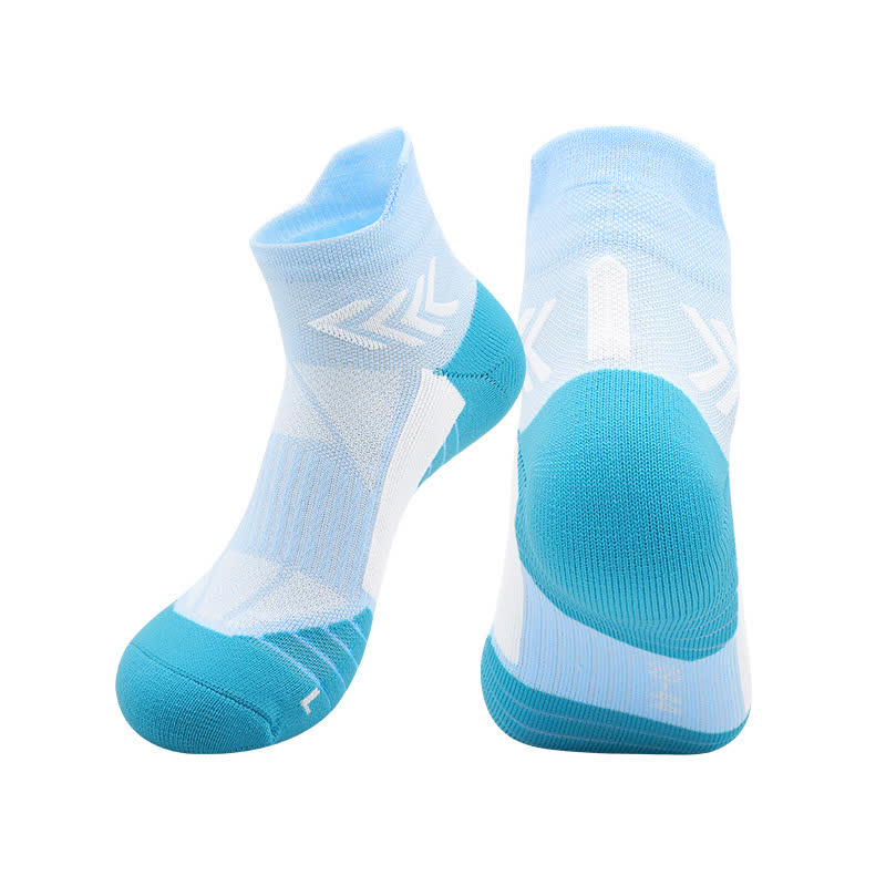 Chaussettes de compression à imprimé graphique pour la course à pied (4 paires) - Bleu clair - EU39-44 (US6-10) - image 11