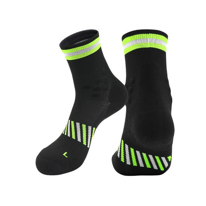 Chaussettes de compression respirantes pour le cyclisme (4 paires) - Noir et jaune - EU39-44 (US6-10) - image 9