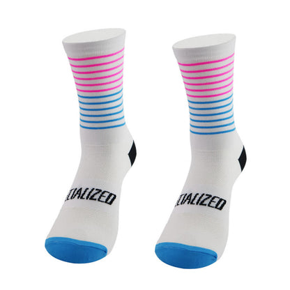 Chaussettes de cyclisme à rayures (4 paires) - Blanc - EU38-45 (US5-11) - image 8