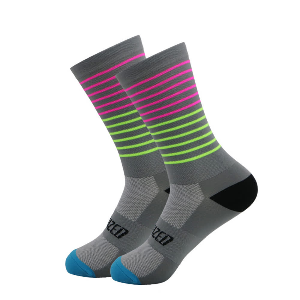 Chaussettes de cyclisme à rayures (4 paires)