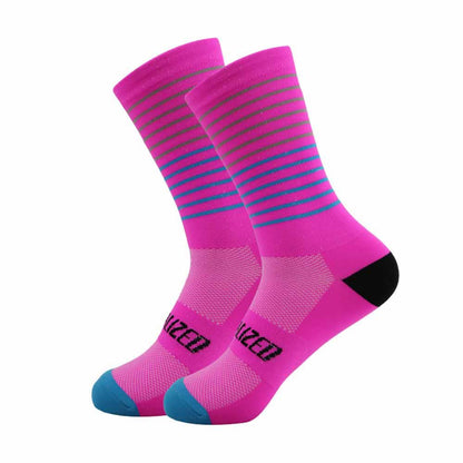 Chaussettes de cyclisme à rayures (4 paires)