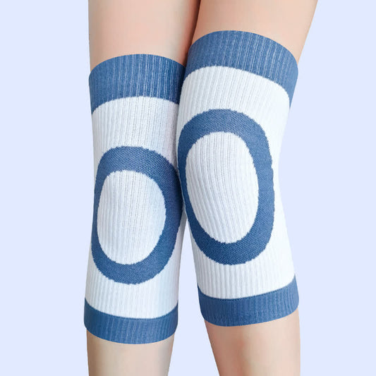Genouillères élastiques à imprimé circulaire - Bleu - L - image 0