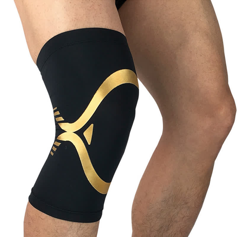 Genouillères de sport élastiques et respirantes - Doré - XL - image 6
