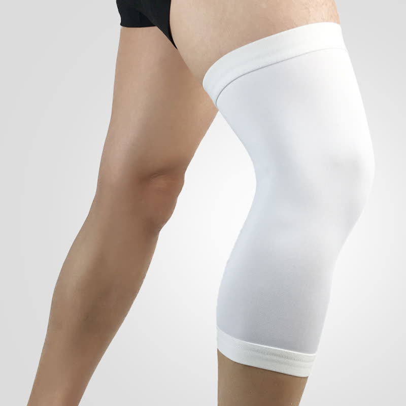Genouillères de sport élastiques et respirantes - Blanc - XL - image 3