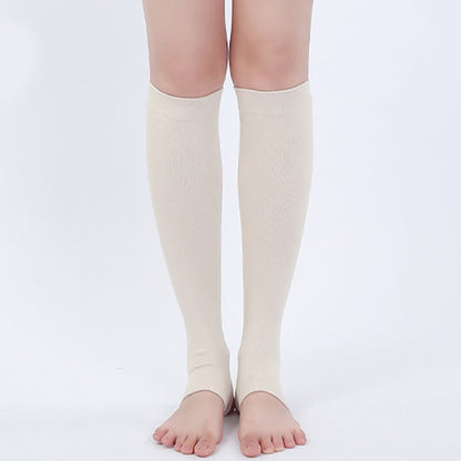Manchons de mollet étriers en pur coton - Beige - XL - image 5