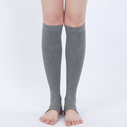 Manchons de mollet étriers en pur coton - Gris foncé - XL - image 2
