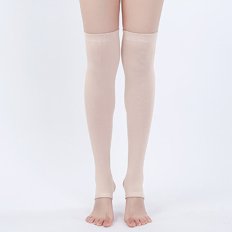 Manchons de cuisse antidérapants en pur coton - Nu - XL - image 5