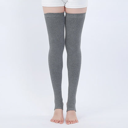 Manchons de cuisse antidérapants en pur coton à haute élasticité - Gris foncé - XL - image 3