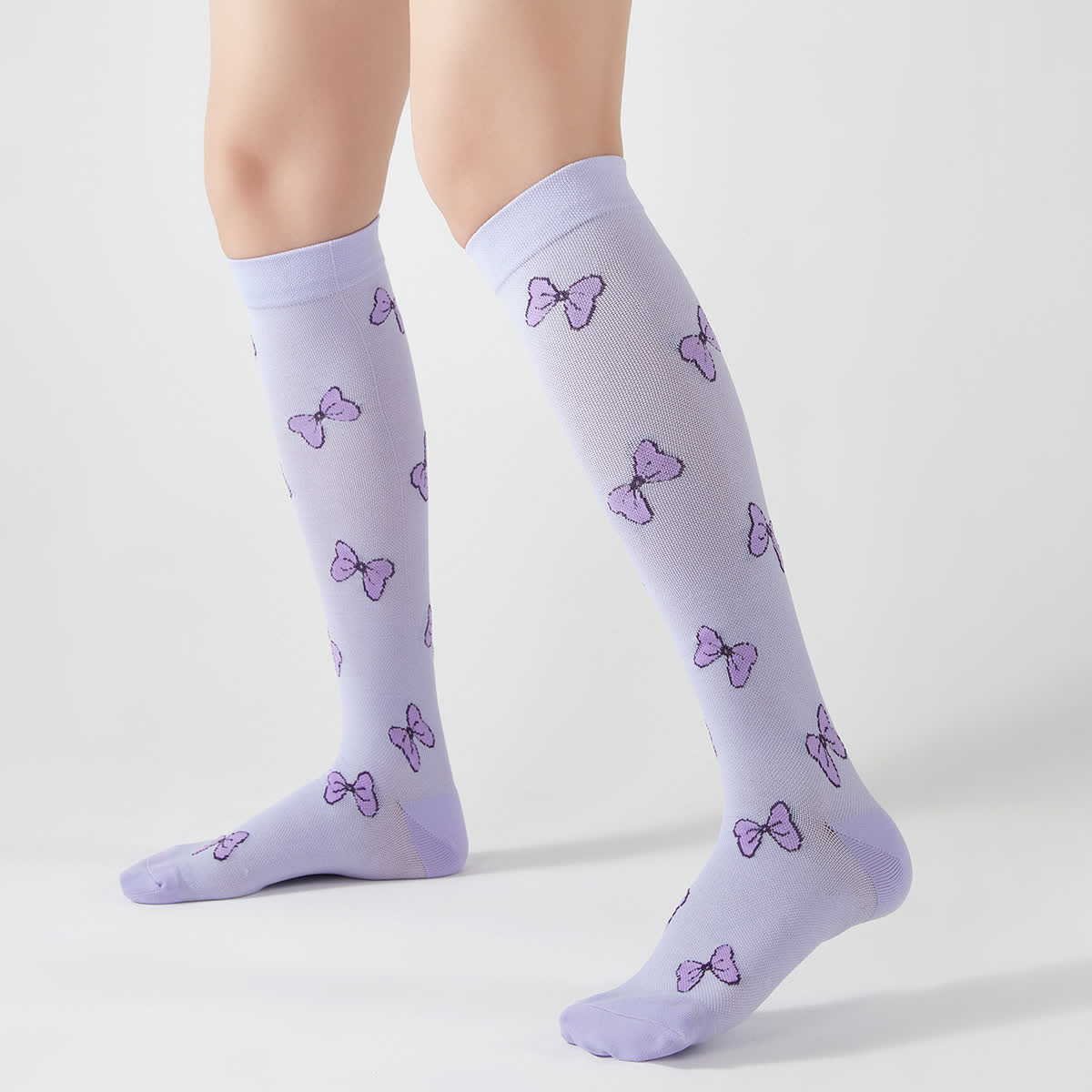 Chaussettes de compression hautes à imprimé fruit et animal (4 paires) - Violet - EU37-42 (US4-8.5) - image 3