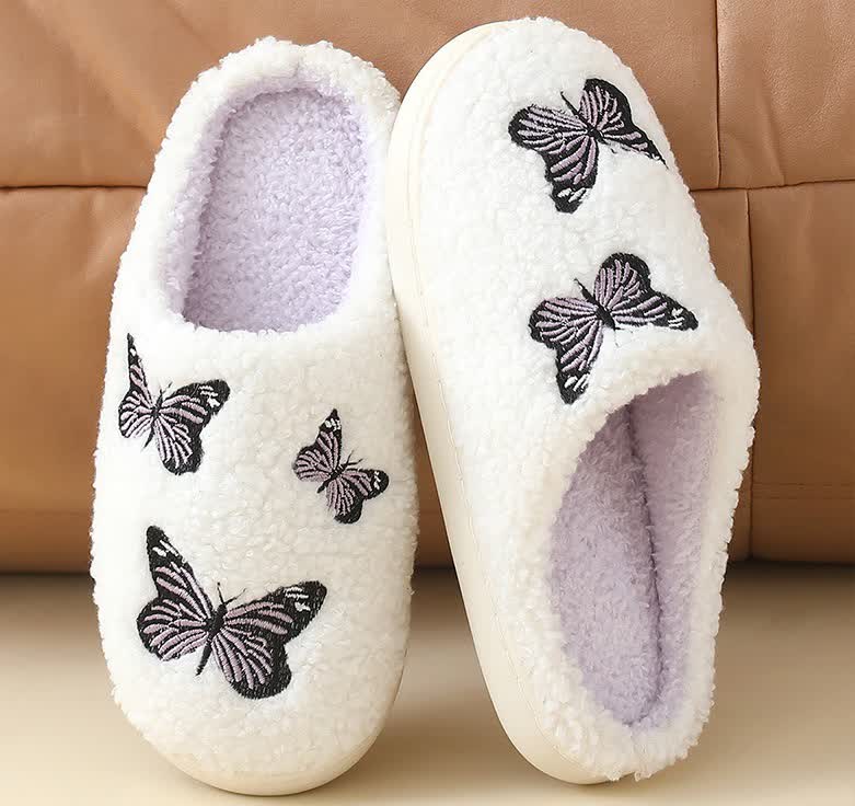 Chaussons mignons à imprimé papillon grande taille - image 9