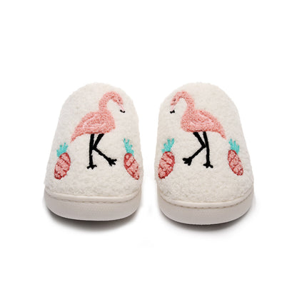 Chaussons en peluche flamant rose grande taille - image 2