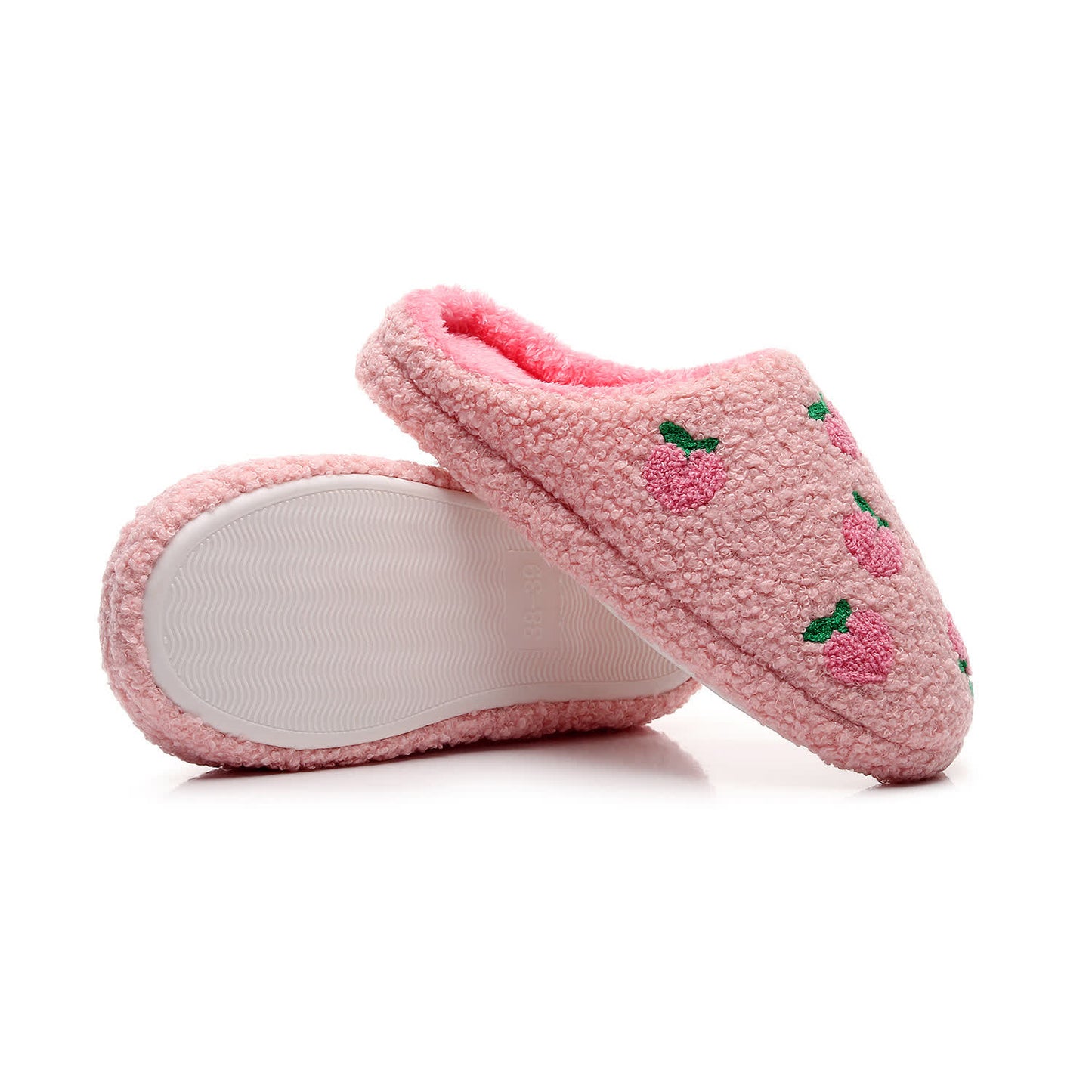 Chaussons en peluche pêche grande taille - image 3
