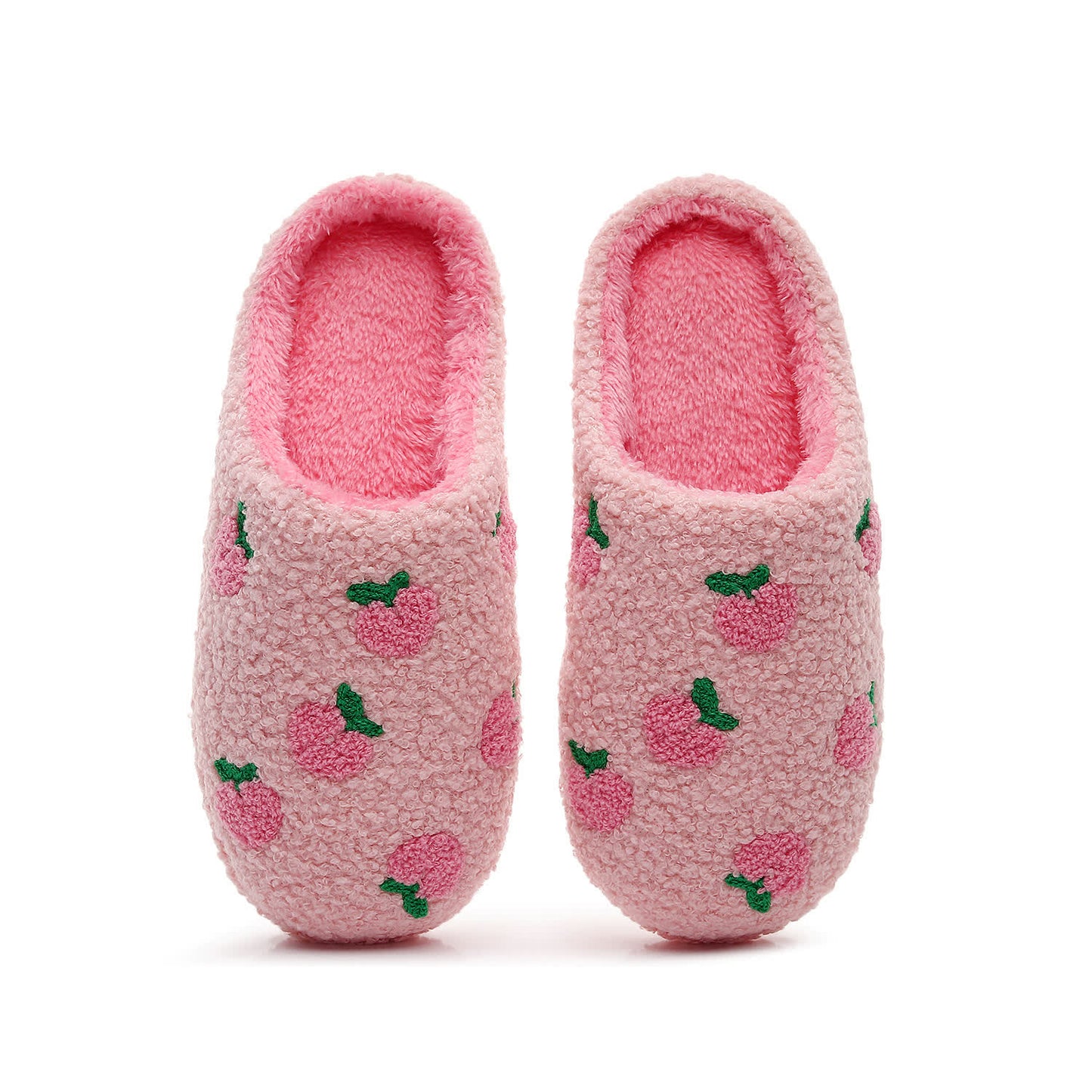 Chaussons en peluche pêche grande taille - Rose - EU44-45 (US10-11) - image 1