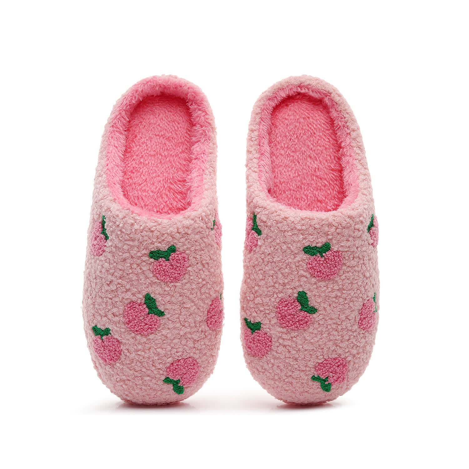 Chaussons en peluche pêche grande taille - Rose - EU44-45 (US10-11) - image 1