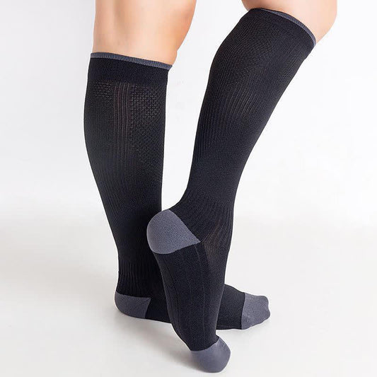 Chaussettes de compression hautes pour la course à pied et les voyages (4 paires)