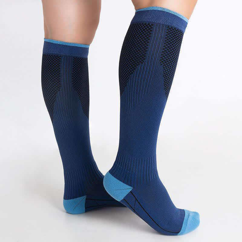 Chaussettes de compression hautes pour la course à pied et les voyages (4 paires) - image 2