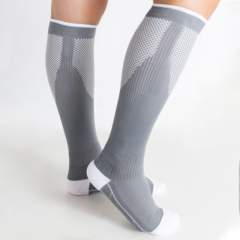 Chaussettes de compression hautes pour la course à pied et les voyages (4 paires) - image 4