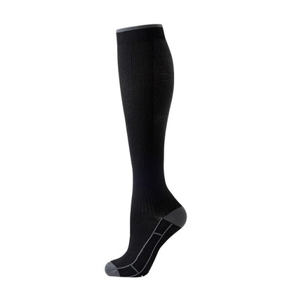 Chaussettes de compression hautes pour la course à pied et les voyages (4 paires) - Noir - S/M - image 1
