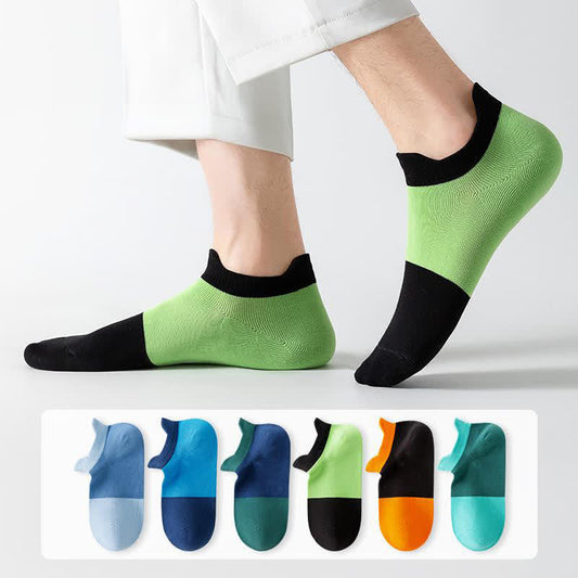Chaussettes respirantes en coton à blocs de couleurs (6 paires)